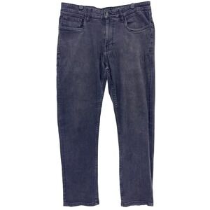 IZOD Black Straight Fit Jeans 36 x 30 Stretch Denim Five Pocket Styling